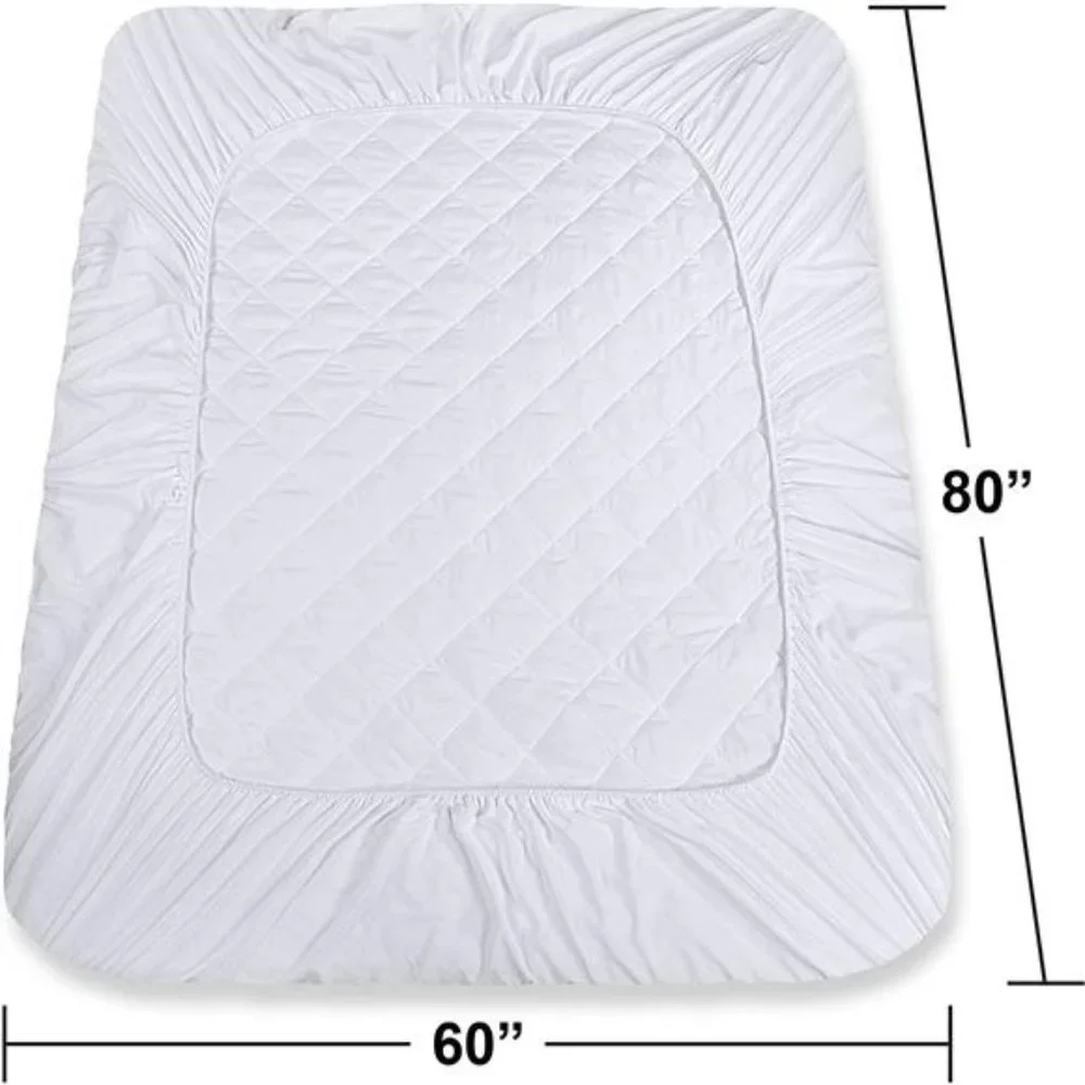 Bedding Quilted Fitted Mattress Pad (Queen) - Elastic Fitted Mattress Protector